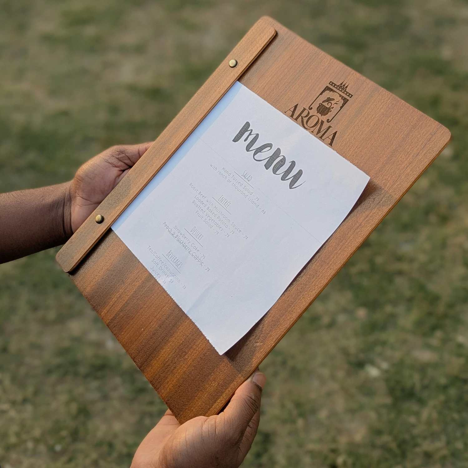 Customised Wooden Menu Holder for Restaurants & Cafes | Simple Menu Holder - Image 3