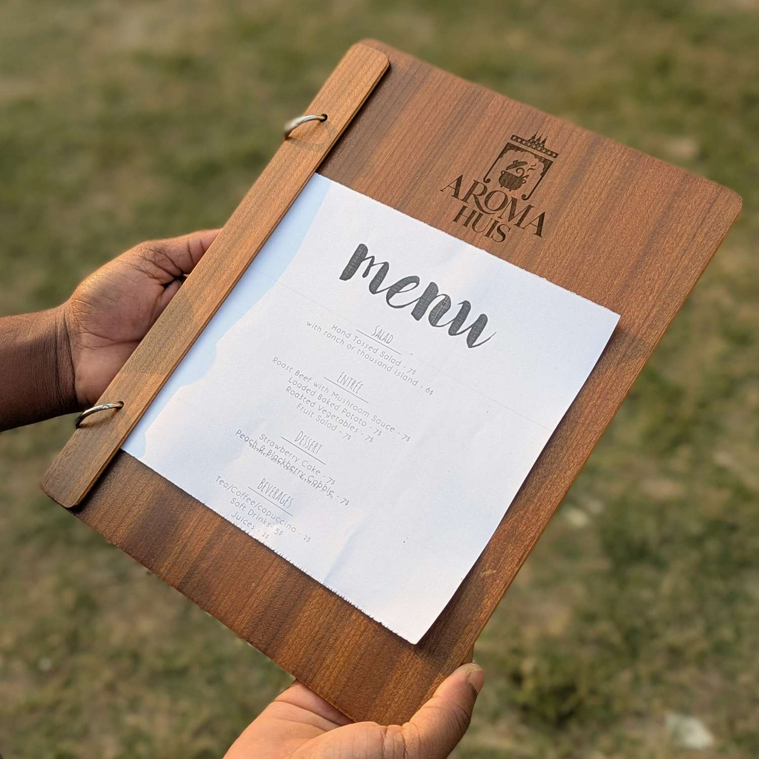 Customised Wooden Menu Holder for Restaurants & Cafes | Simple Menu Holder - Image 6