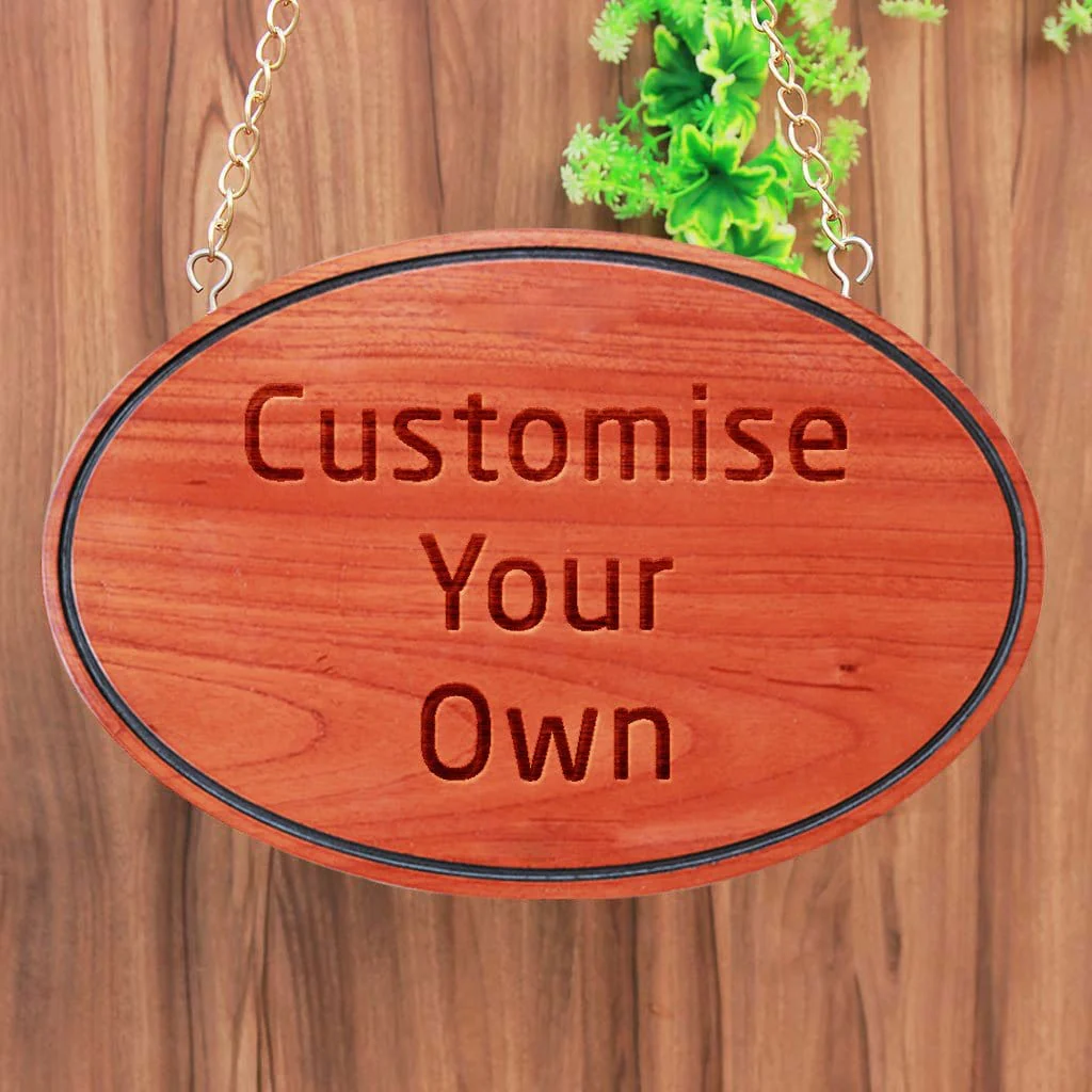 Customize Your Own Hanging Wooden Sign - Oval - Image 13