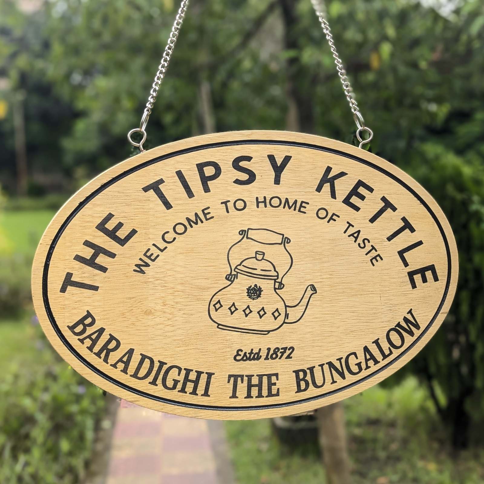 Customize Your Own Hanging Wooden Sign - Oval - Image 7