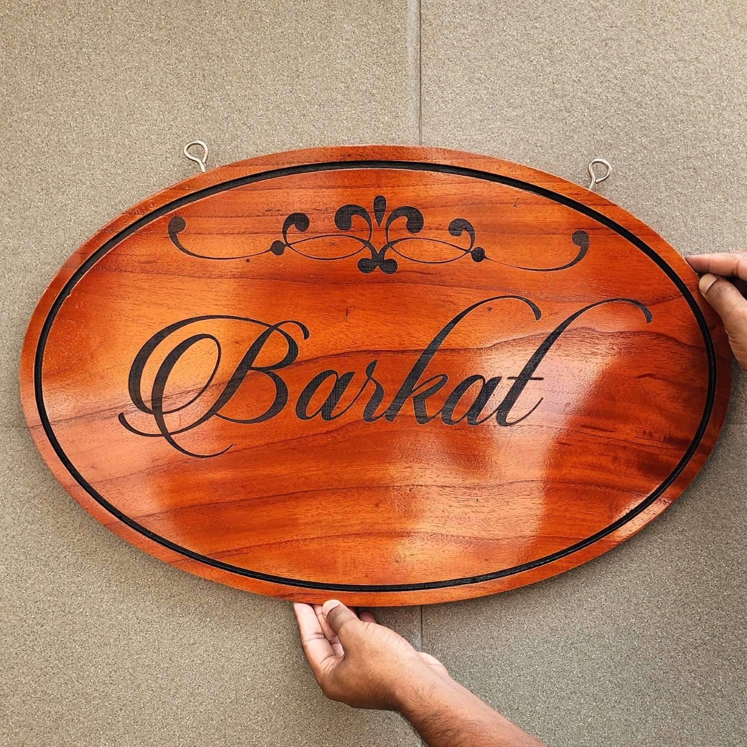 Customize Your Own Hanging Wooden Sign - Oval - Image 9