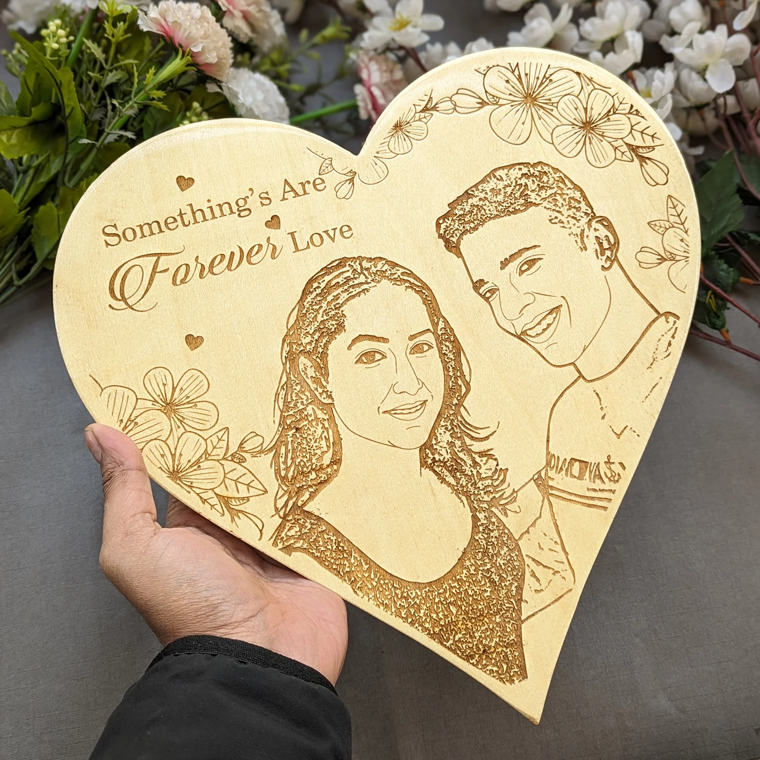 Customised Heart-Shaped Wooden Plaque | Photo on Wood | Wood Art - Image 12