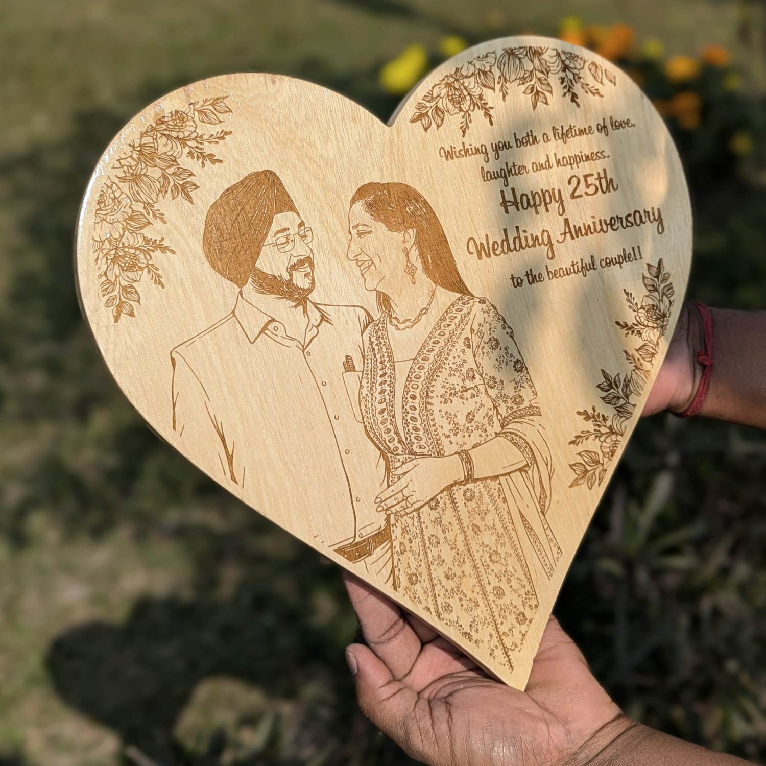 Customised Heart-Shaped Wooden Plaque | Photo on Wood | Wood Art - Image 7