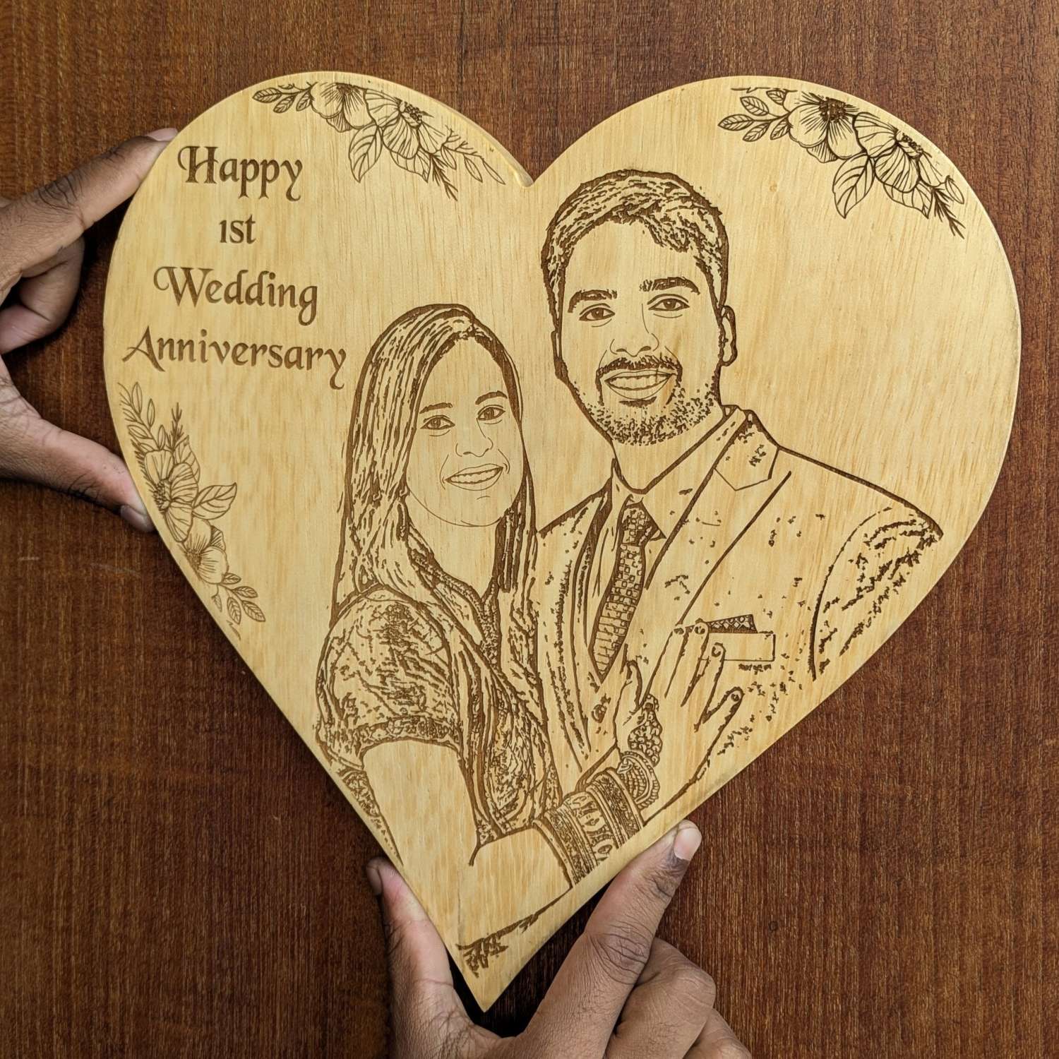 Customised Heart-Shaped Wooden Plaque | Photo on Wood | Wood Art - Image 9
