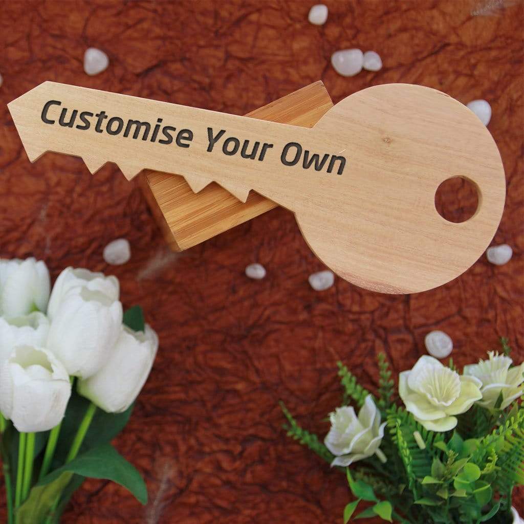 Customize Your Own Key-Shaped Wooden Sign - Image 2
