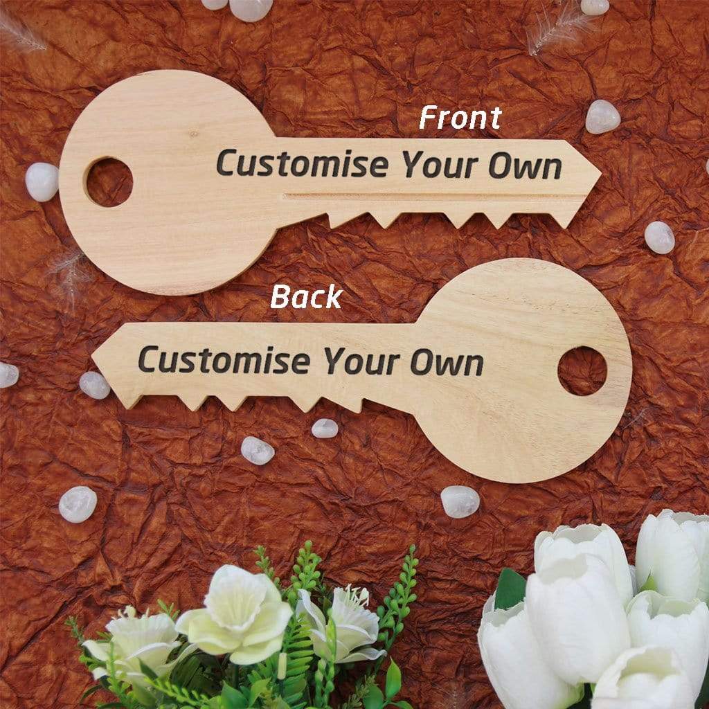 Customize Your Own Key-Shaped Wooden Sign - Image 3