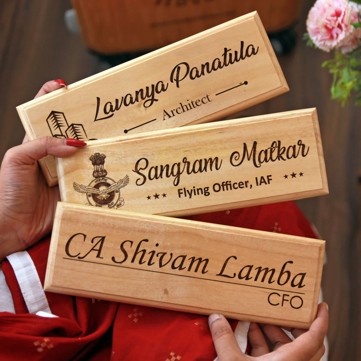 Customize Your Own Wooden Desk Nameplate - Image 12