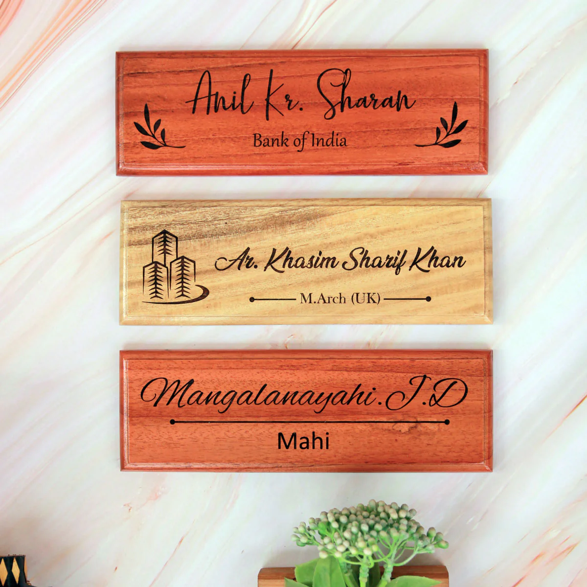 Customize Your Own Wooden Desk Nameplate - Image 15