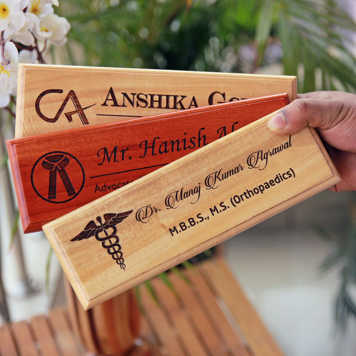 Customize Your Own Wooden Desk Nameplate - Image 4