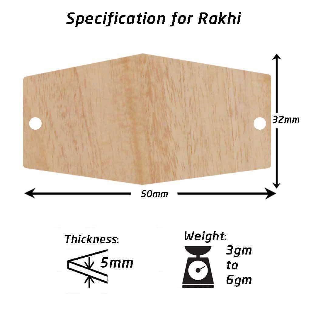 Customize Your Own Wooden Rakhi & Greeting Card - Set Of 3 - Image 8