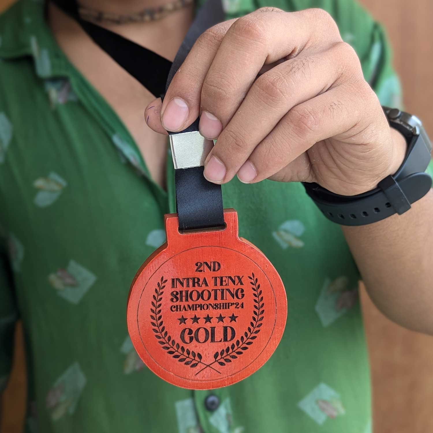 Customized Corporate Achievement Wooden Medals - Image 2