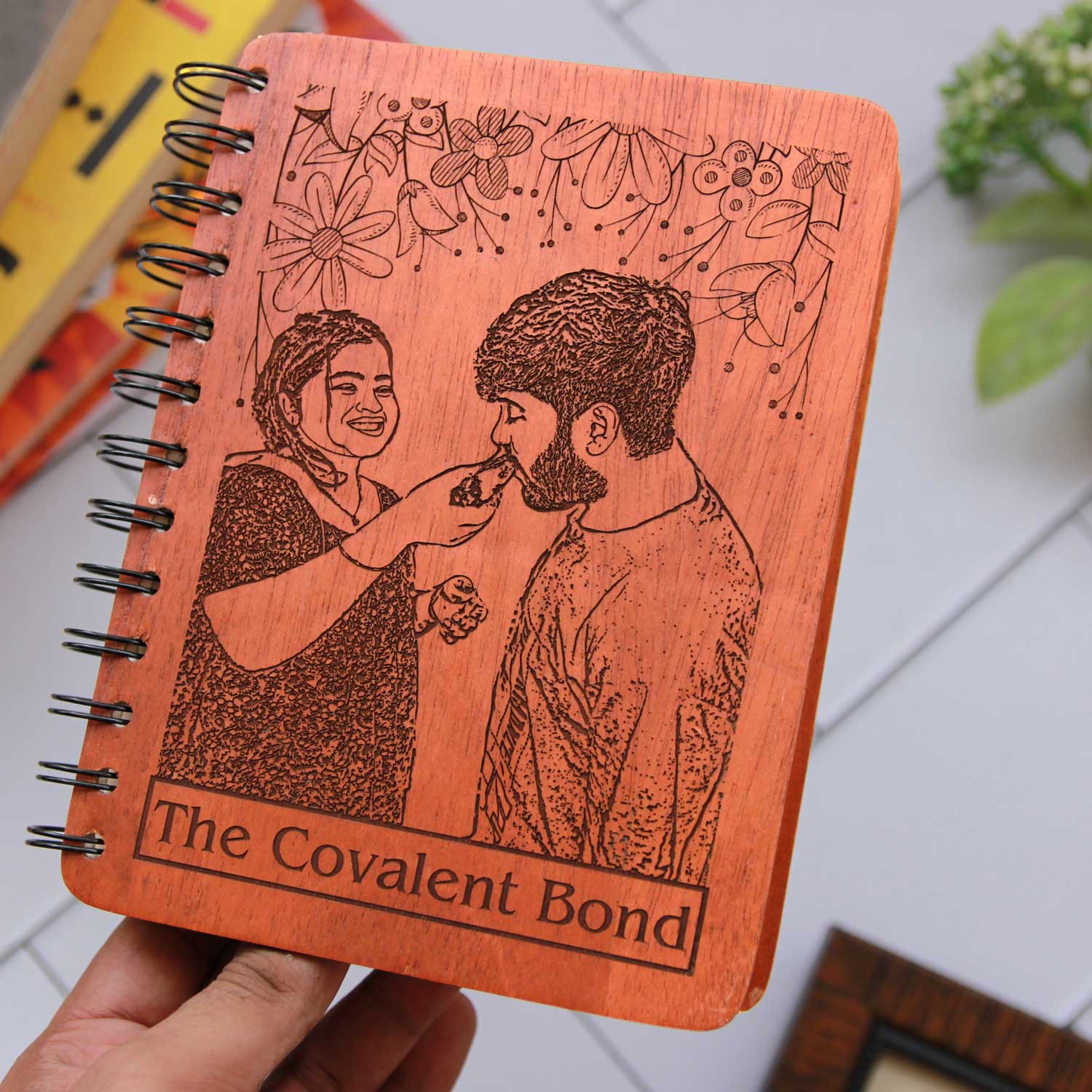 Cutest Brother Personalized Wooden Notebook | Custom Engraved Wooden Diary - Image 3
