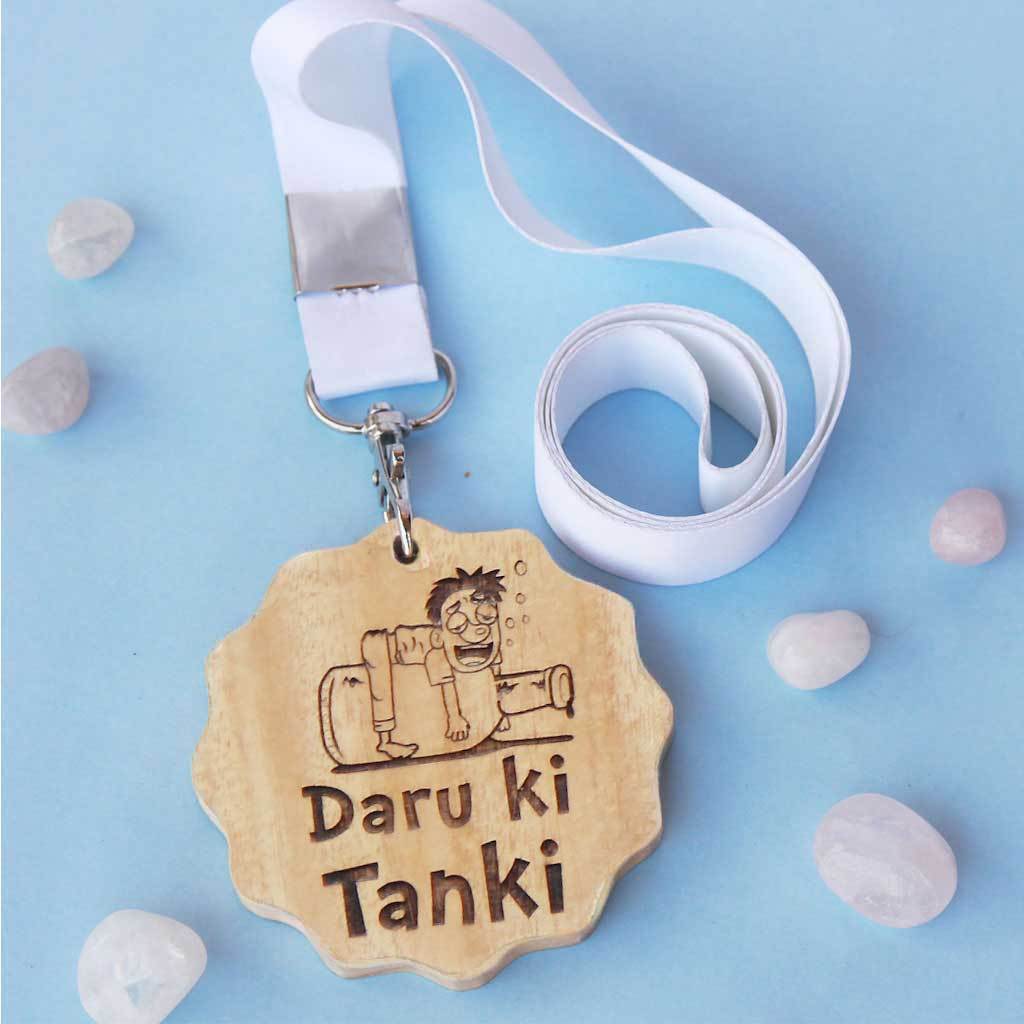 Daru Ki Tanki Wooden Medal
