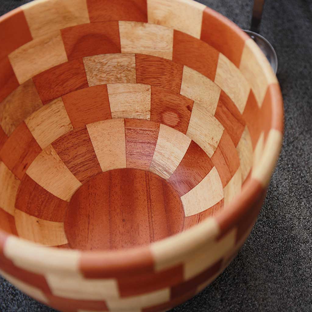 Decorative bowl | Large decorative wooden bowl | Handmade Segmented Wood Bowl - Image 4