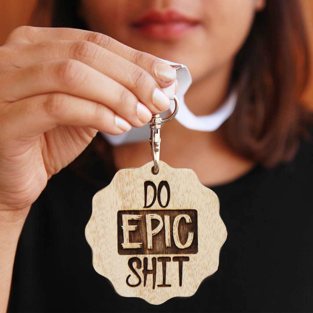 Do Epic Shit Wooden Medal - Image 2