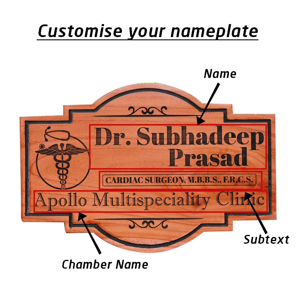 Doctor's Office Name Plate - Hanging Wooden Sign - Image 4