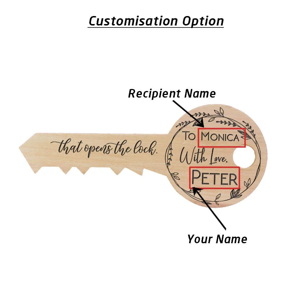 Don't Lose Hope : Key-Shaped Wooden Sign - Image 4