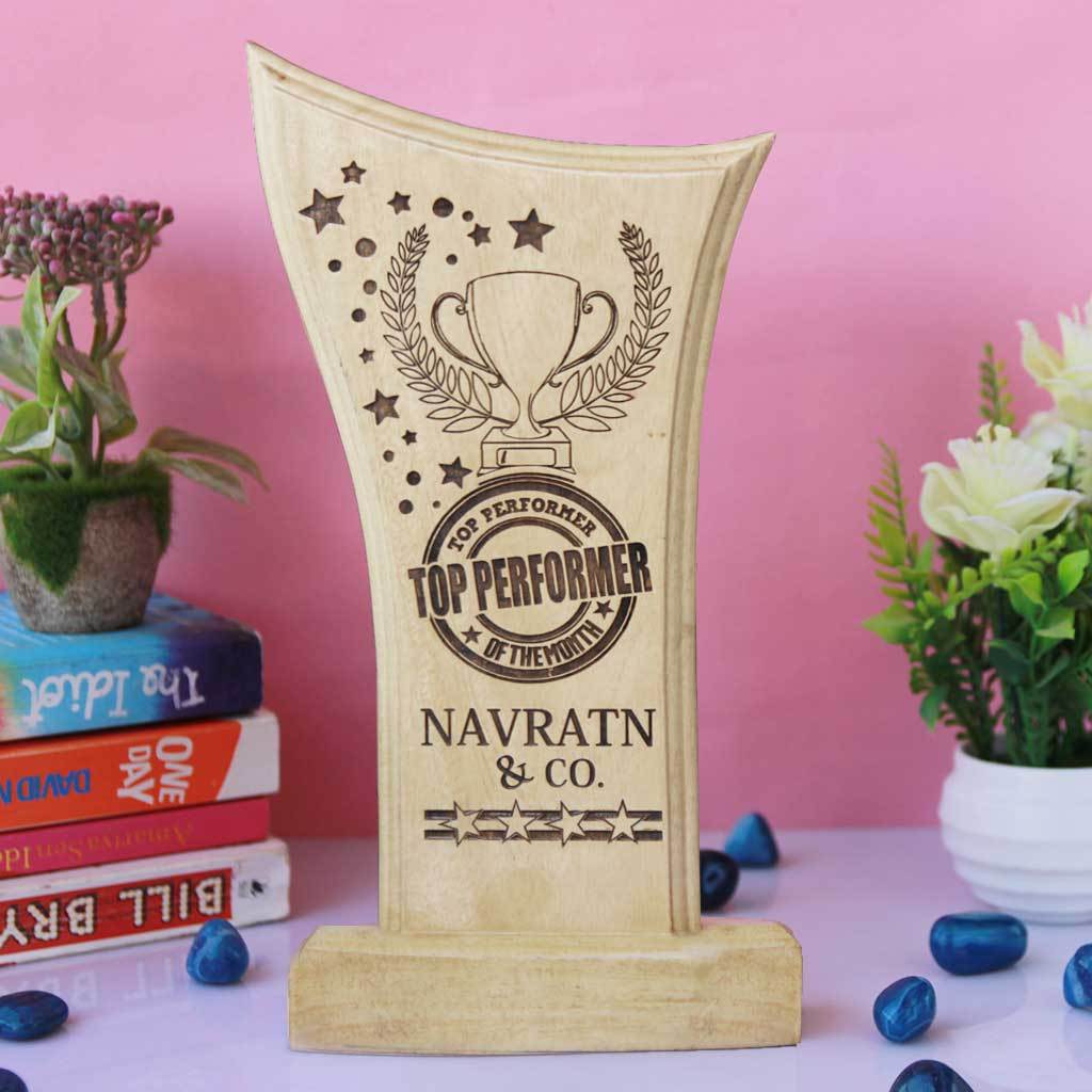 Employee Of The Year Award Trophy | Custom Wooden Award - Image 2