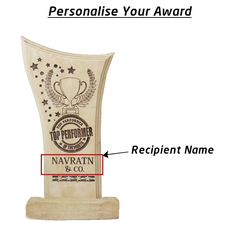 Employee Of The Year Award Trophy | Custom Wooden Award - Image 4
