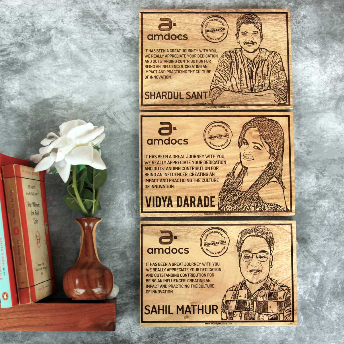 Engraved Thank You Gift For Team | Custom Wood Plaque | Corporate Gift - Image 4