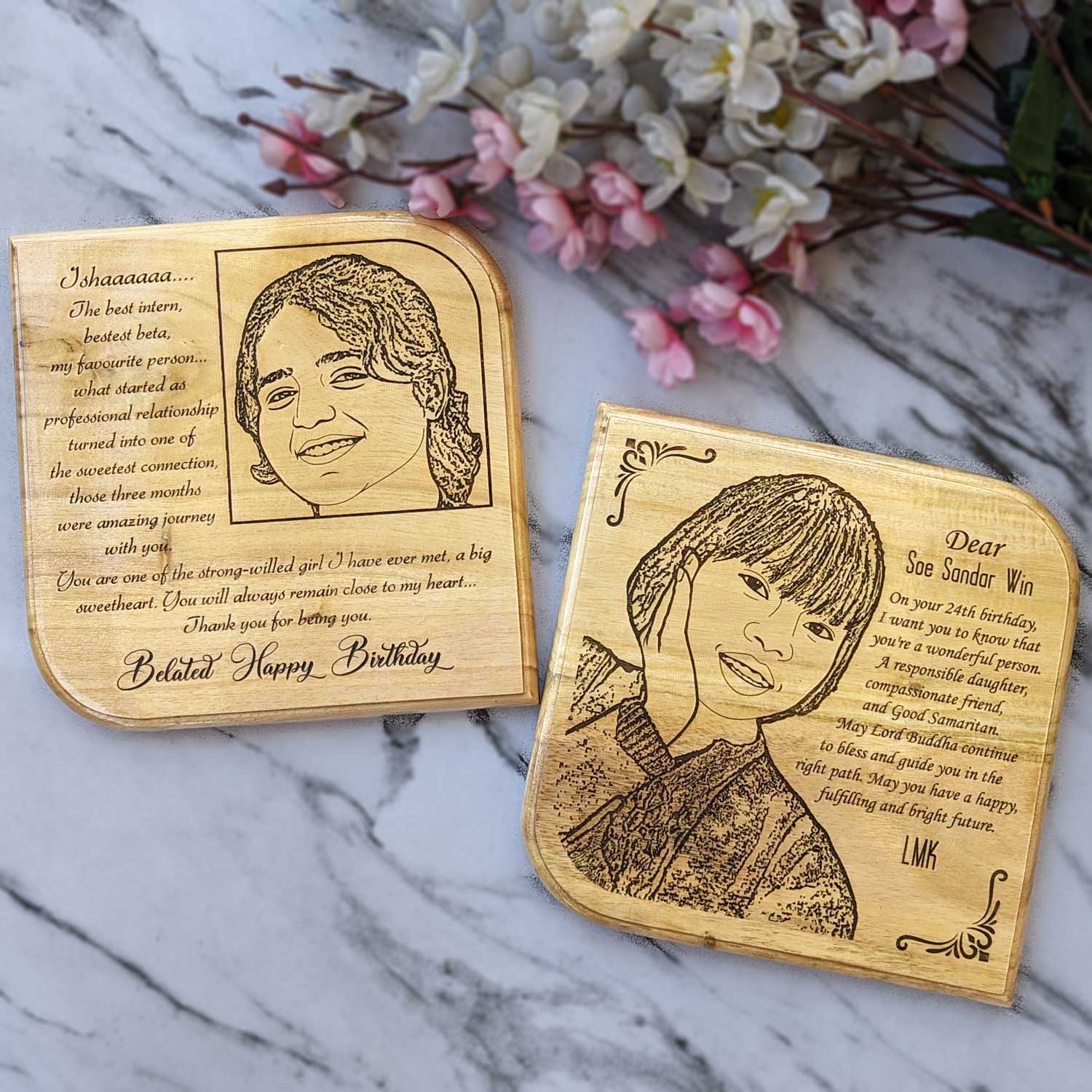 Engraved Wood Plaque For Friend's Birthday | Personalized Best Friend Gift - Image 13