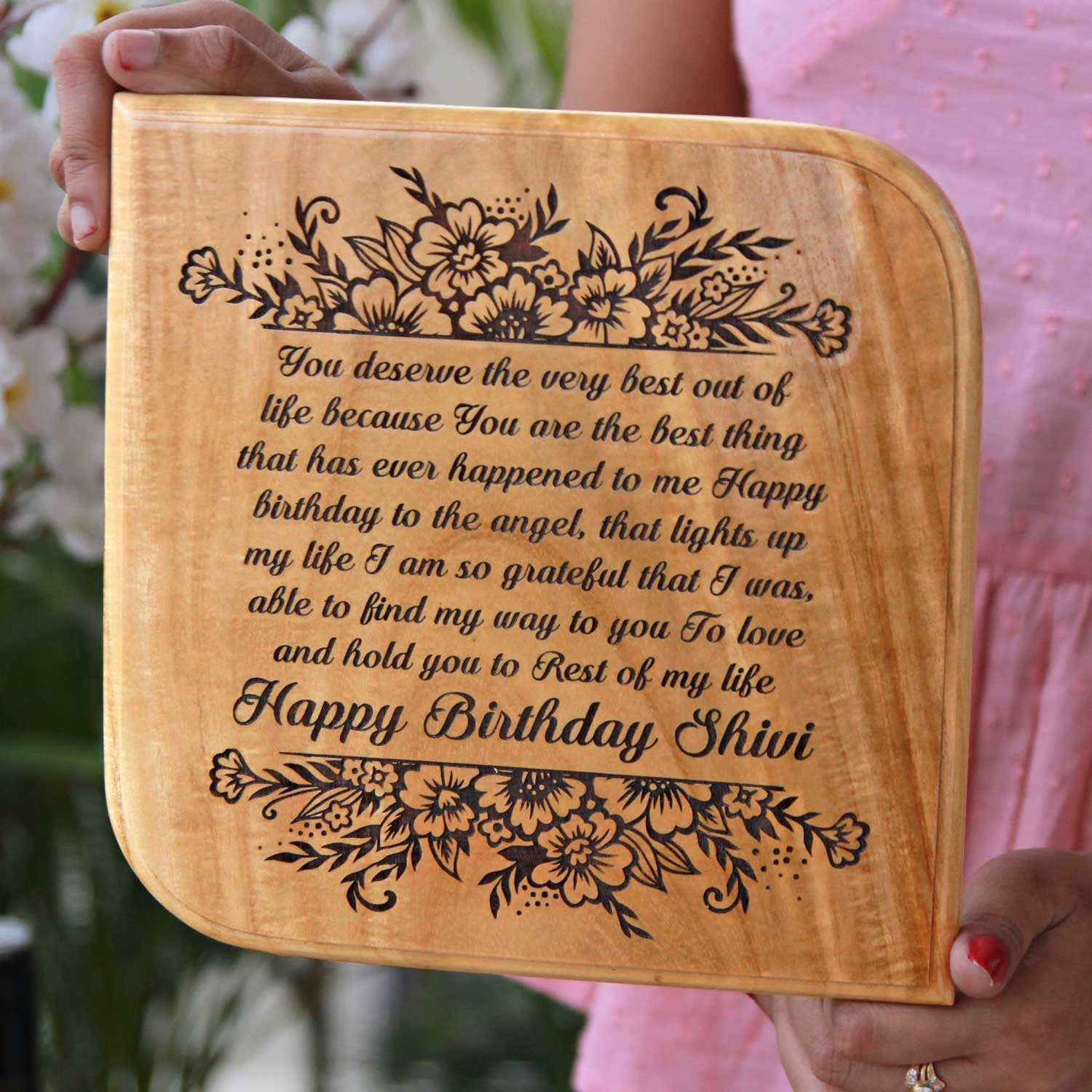 Engraved Wood Plaque For Friend's Birthday | Personalized Best Friend Gift - Image 7