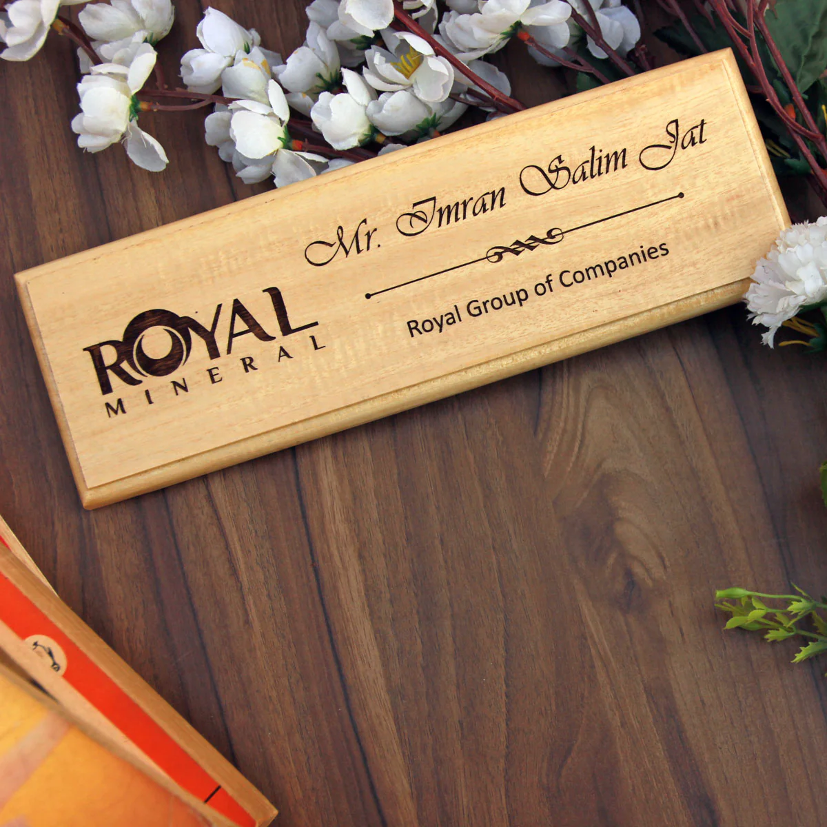 Engraved Wooden Nameplates Entrepreneurs & Engineers | Desk Nameplates - Image 3