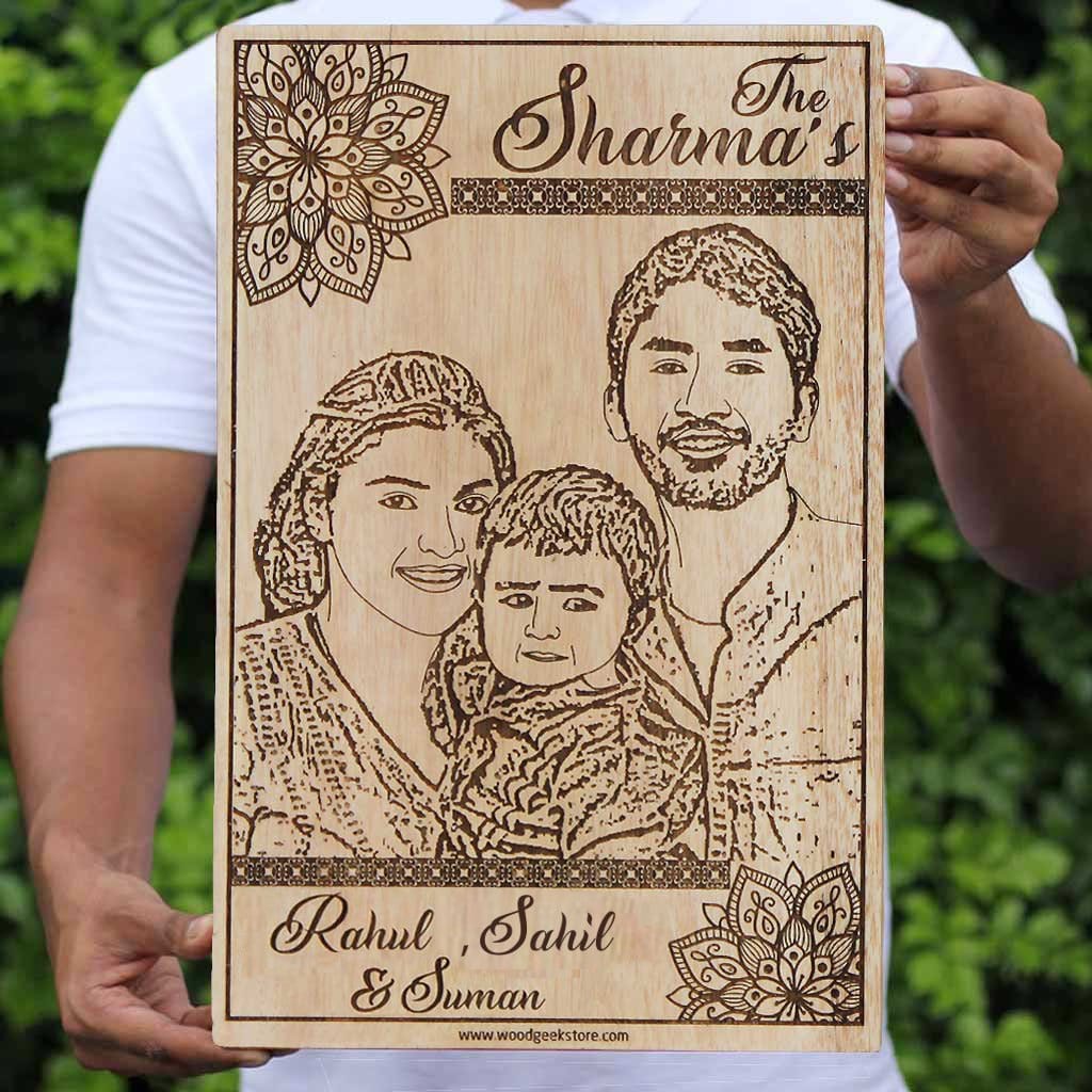 Family Name Custom Engraved Wooden Frame - Image 2