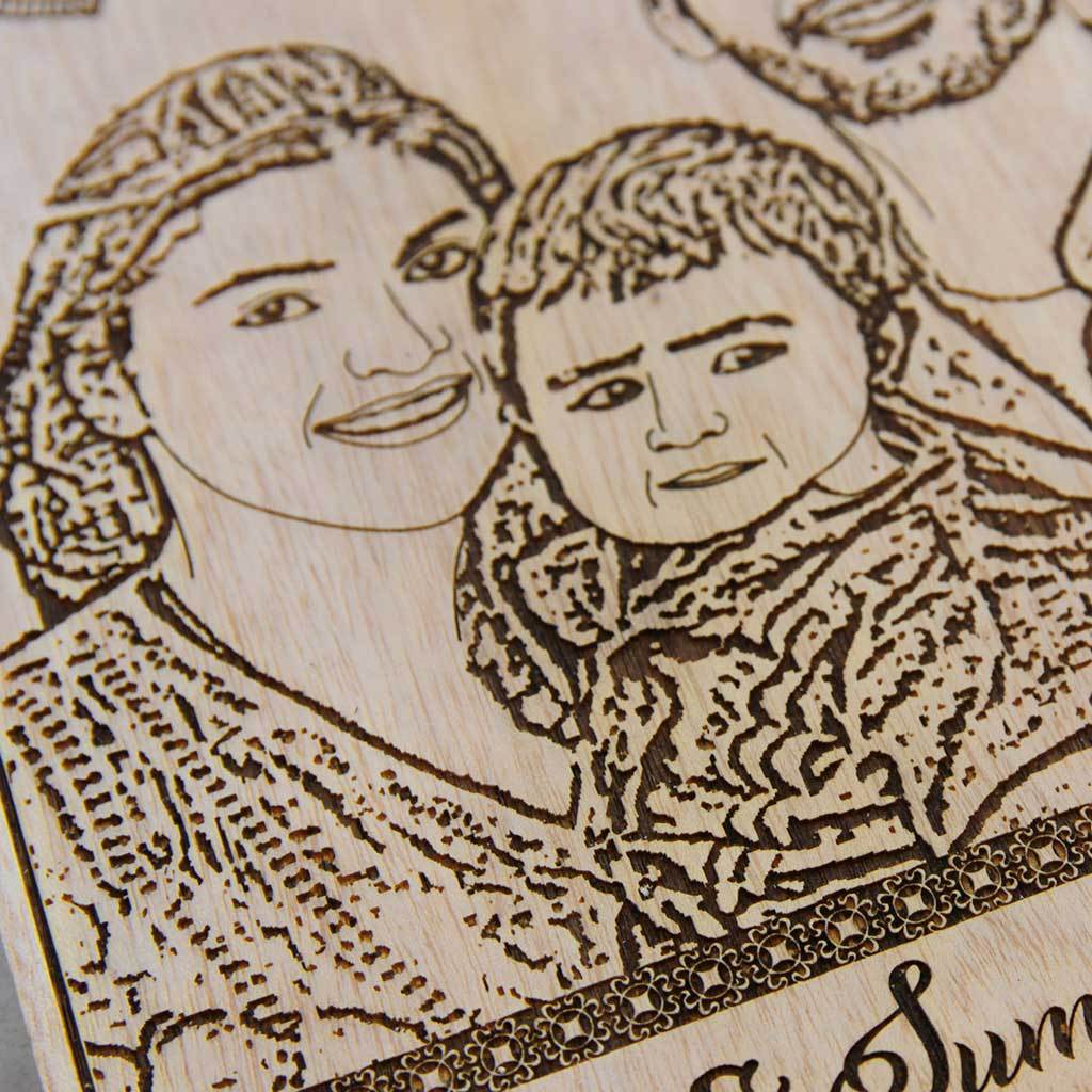 Family Name Custom Engraved Wooden Frame - Image 4
