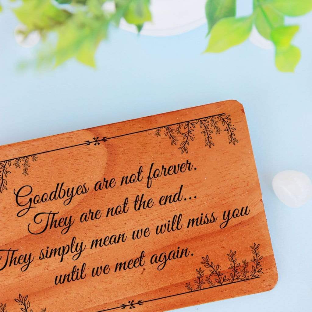Farewell Card: Set Of Personalized Wooden Cards - Image 3
