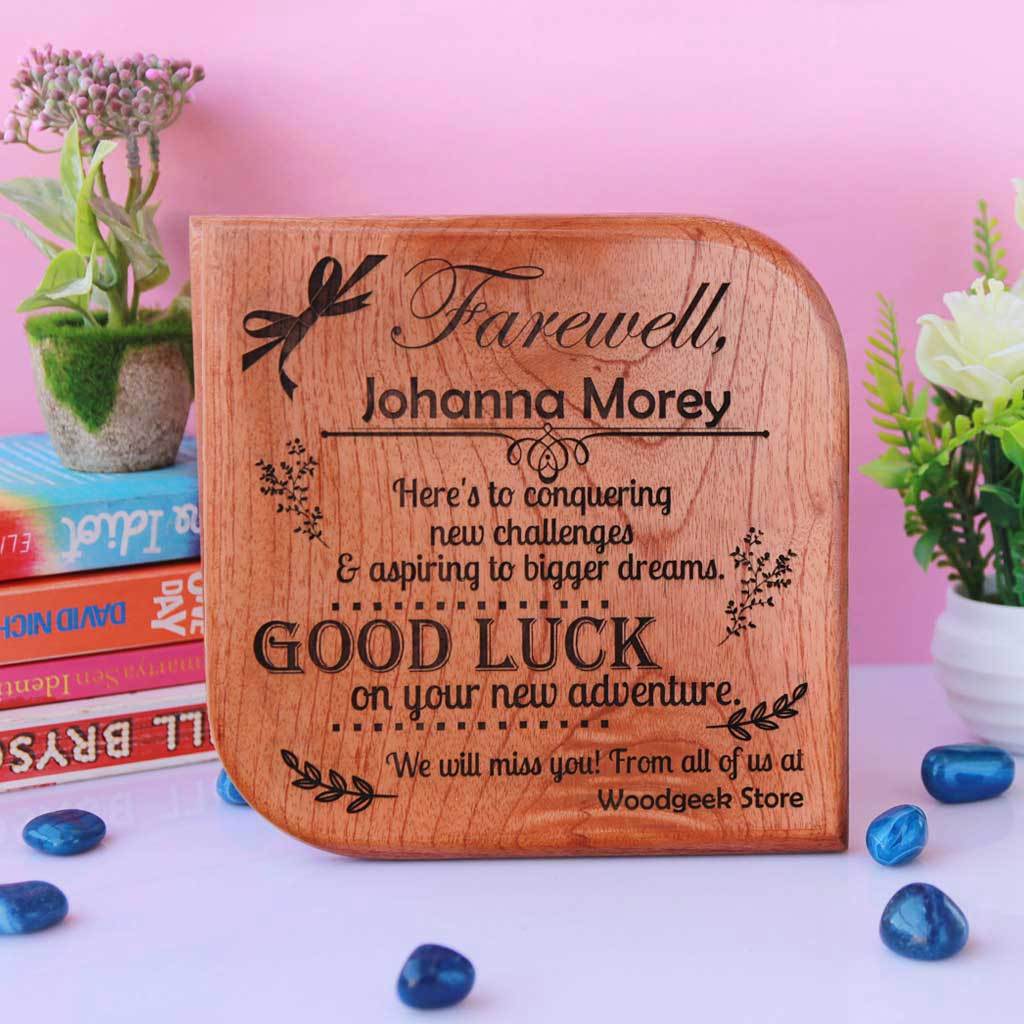 Farewell Wooden Award Plaque - Image 3