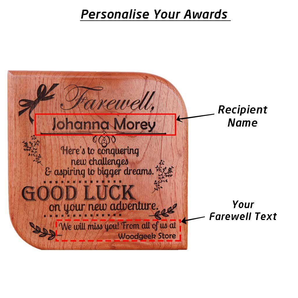 Farewell Wooden Award Plaque - Image 6