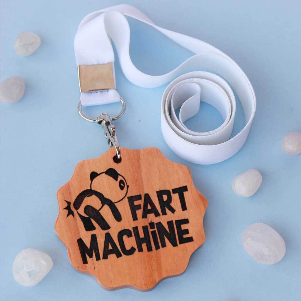 Fart Machine Wooden Medal