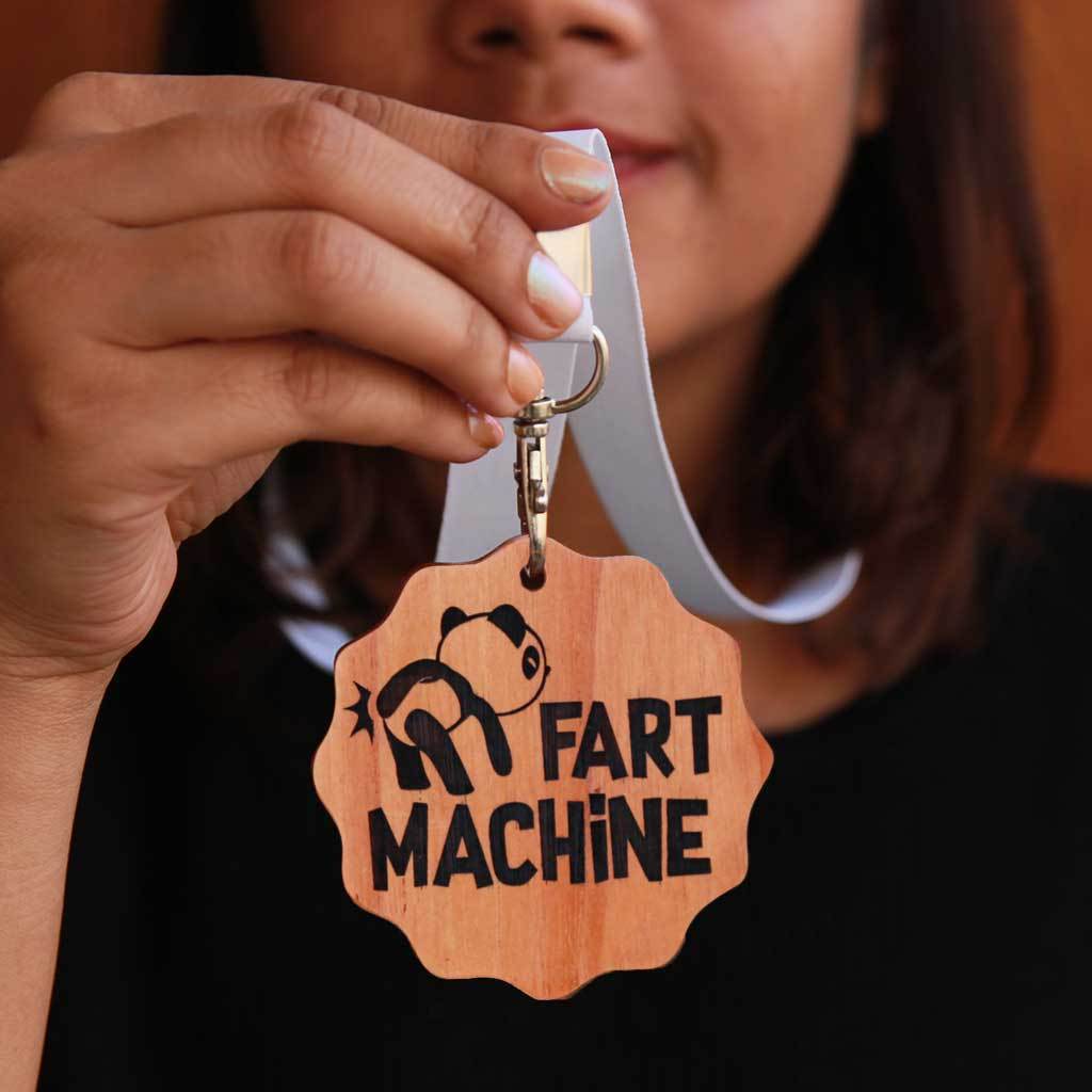 Fart Machine Wooden Medal - Image 2