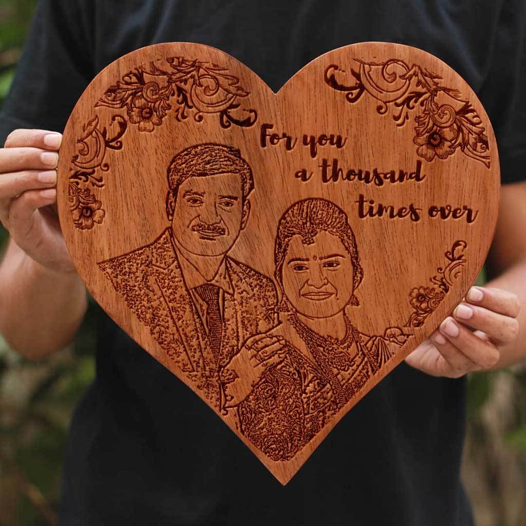 For You A Thousand Times Over Custom Engraved Wooden Frame - Image 3