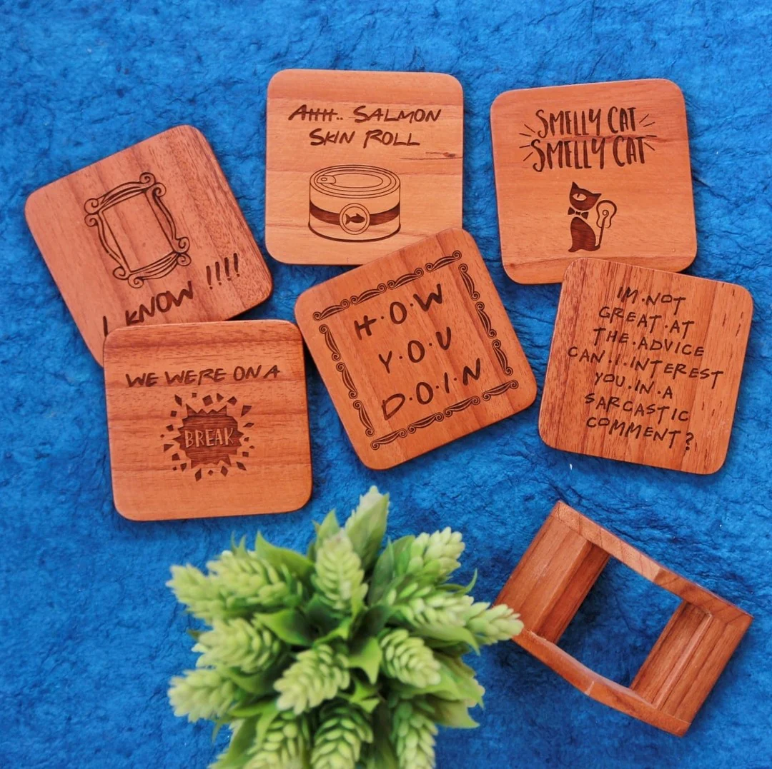F.R.I.E.N.D.S Coasters - Wooden Coaster Set - Image 2
