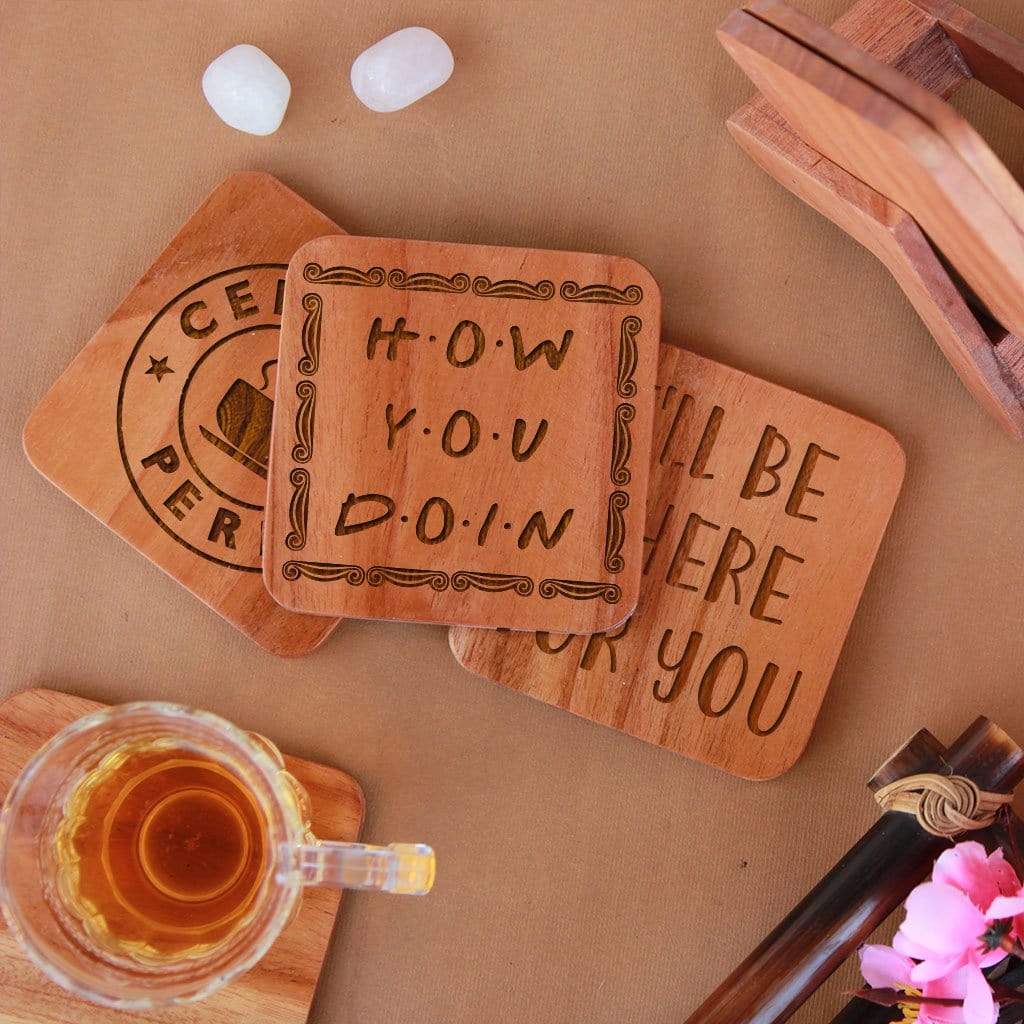 F.R.I.E.N.D.S Coasters - Wooden Coaster Set - Image 3