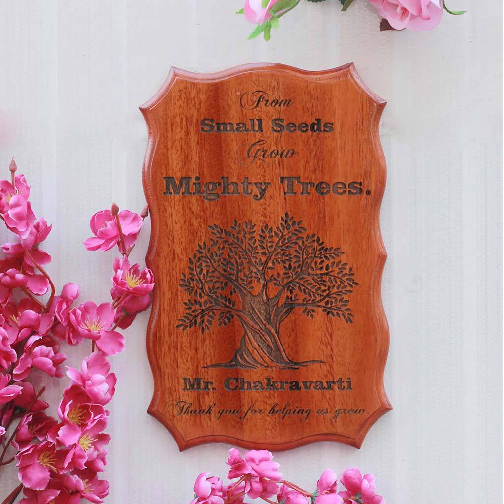 From Small Seeds Grow Mighty Trees Custom Wood Sign