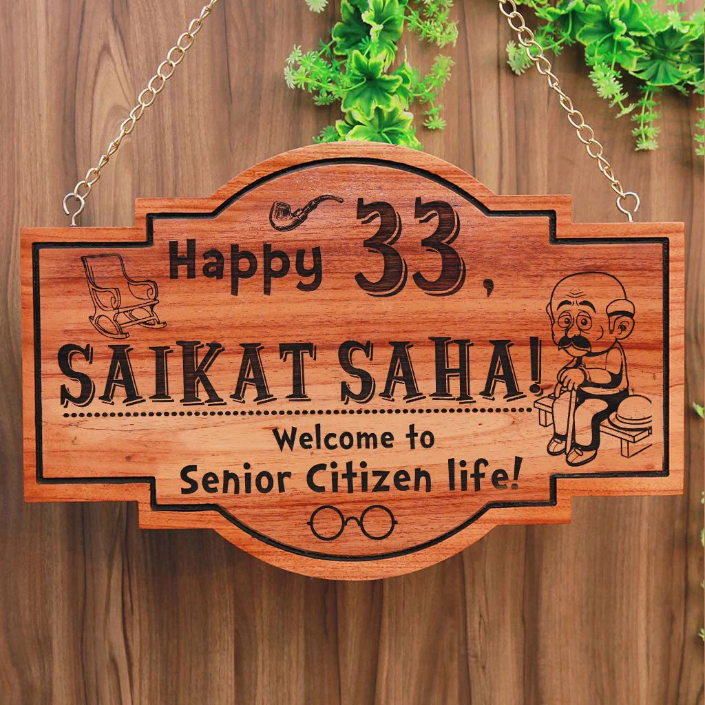 Funny Birthday Hanging Wood Sign