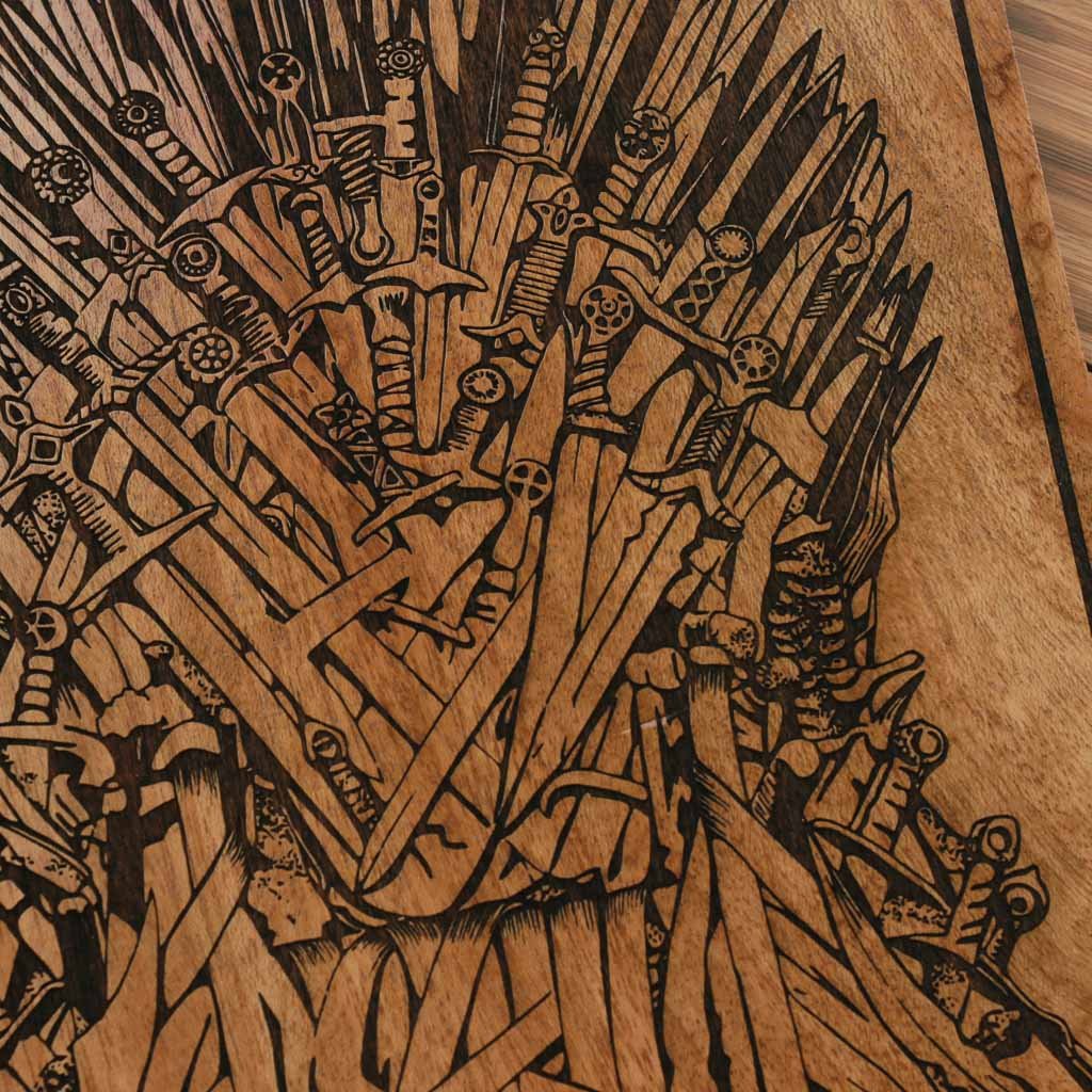 Game of Thrones: Iron Throne Carved Wooden Poster - Image 3