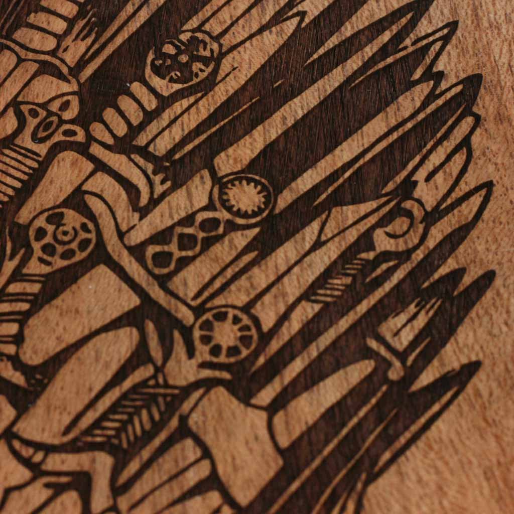 Game of Thrones: Iron Throne Carved Wooden Poster - Image 4