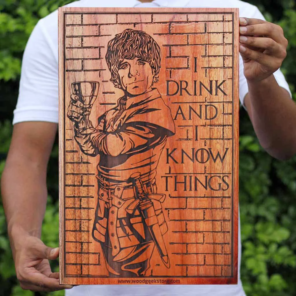 Game of Thrones: Tyrion Lannister Carved Wooden Poster