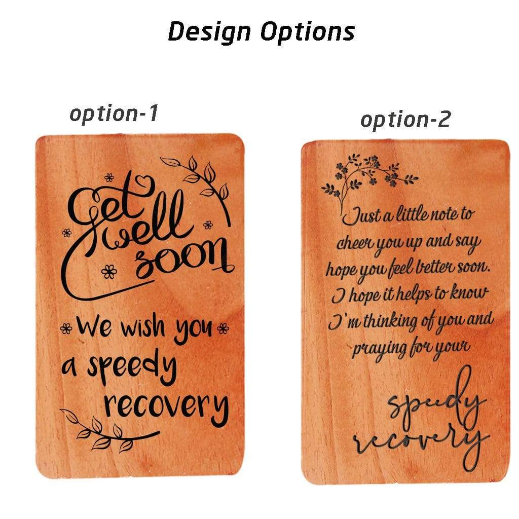 Get Well Soon Card: Set Of Personalized Wooden Cards - Image 4