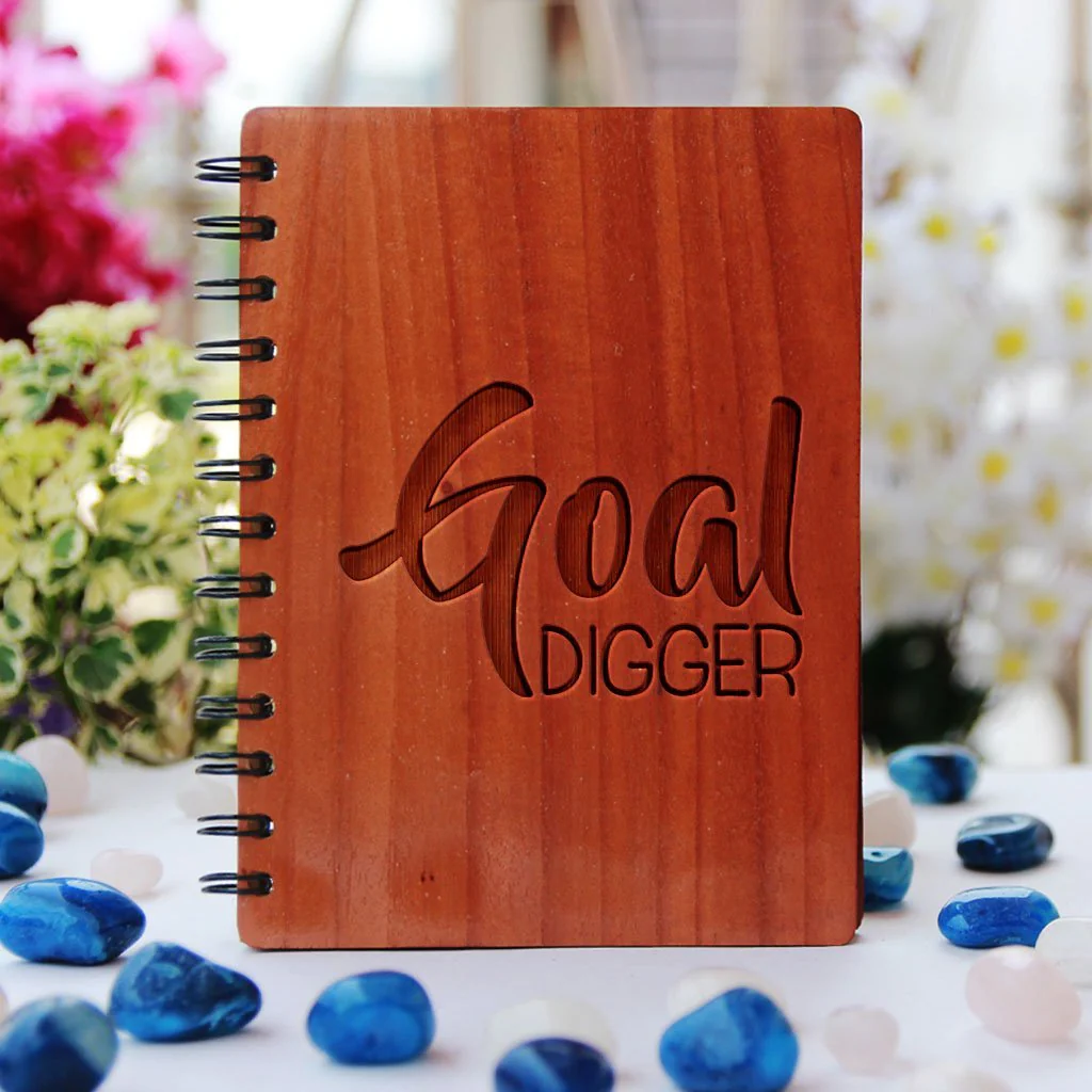 Goal Digger - Personalized Wooden Notebook - Image 2