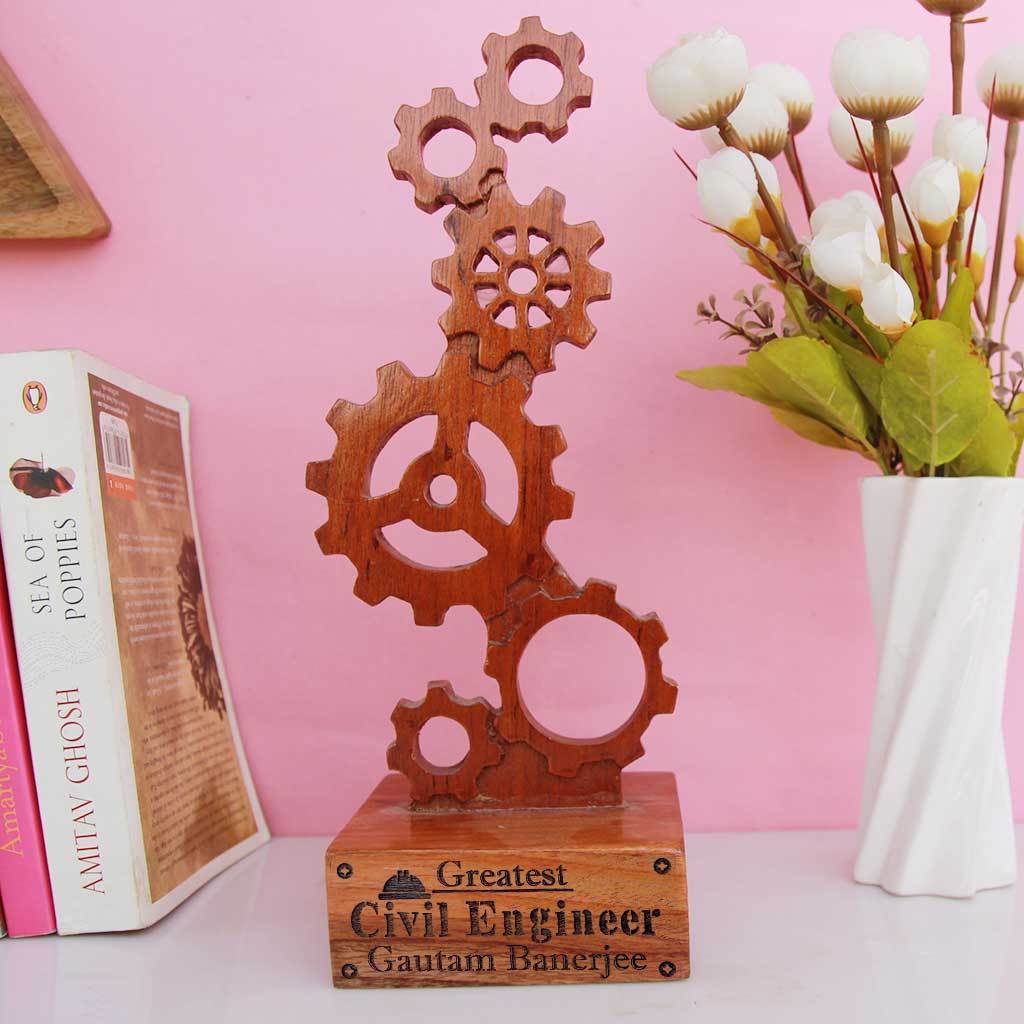 Greatest Engineer Ever Wooden Trophy