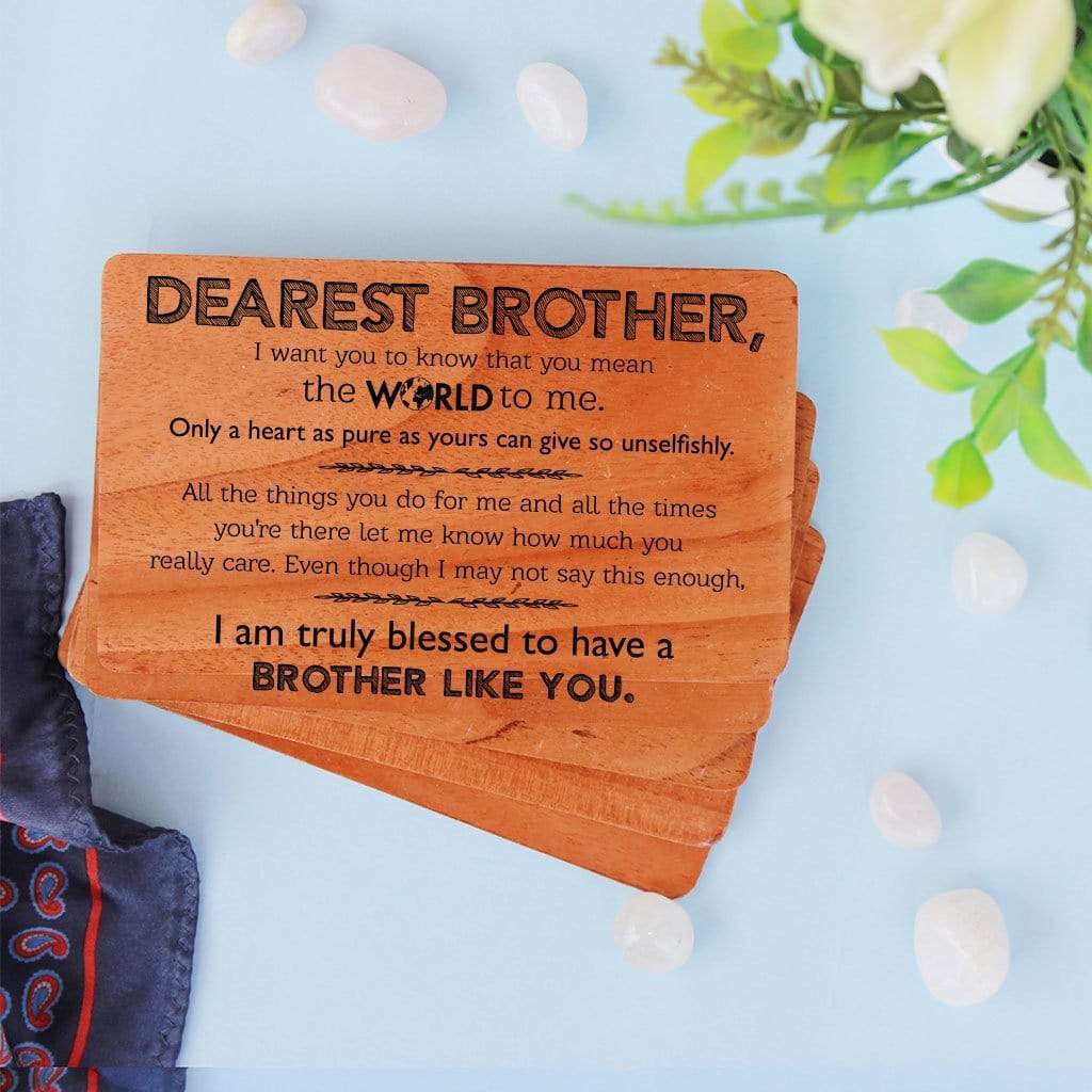 Greeting Card For Brother: Set Of Personalized Wooden Cards