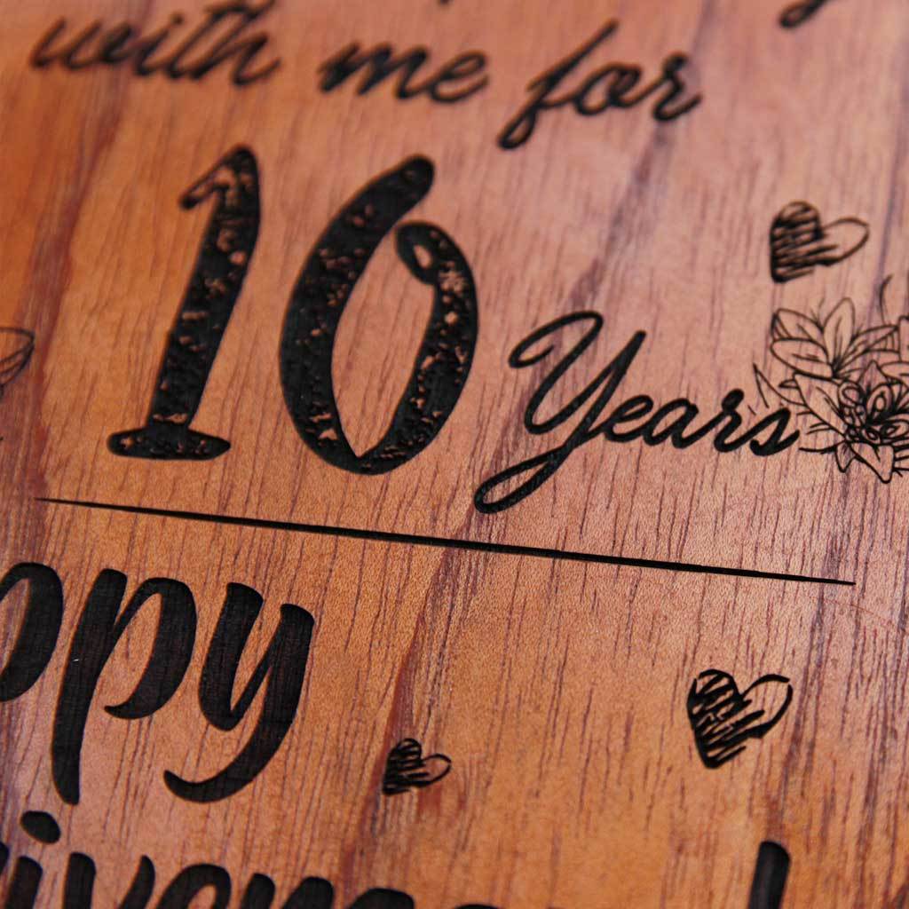 Happy Anniversary Wooden Cup Trophy & Award - Image 4