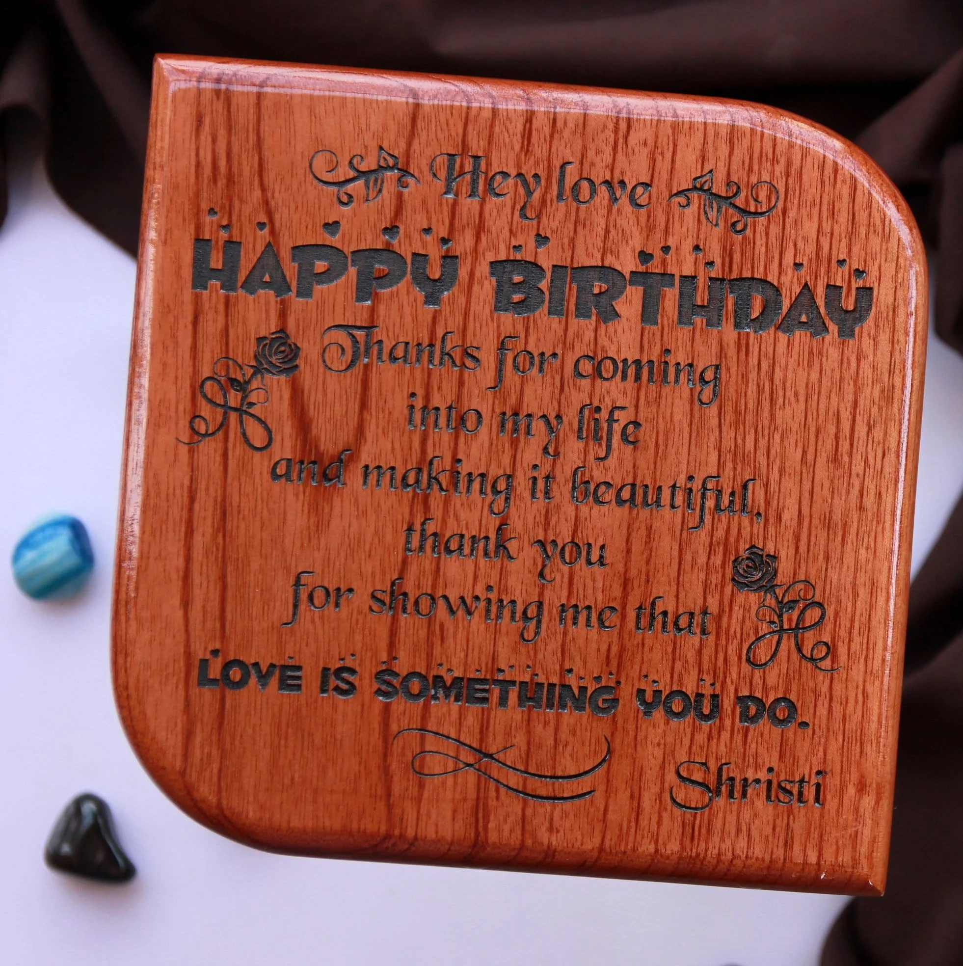 Happy Birthday Customized Wooden Plaque - Image 3