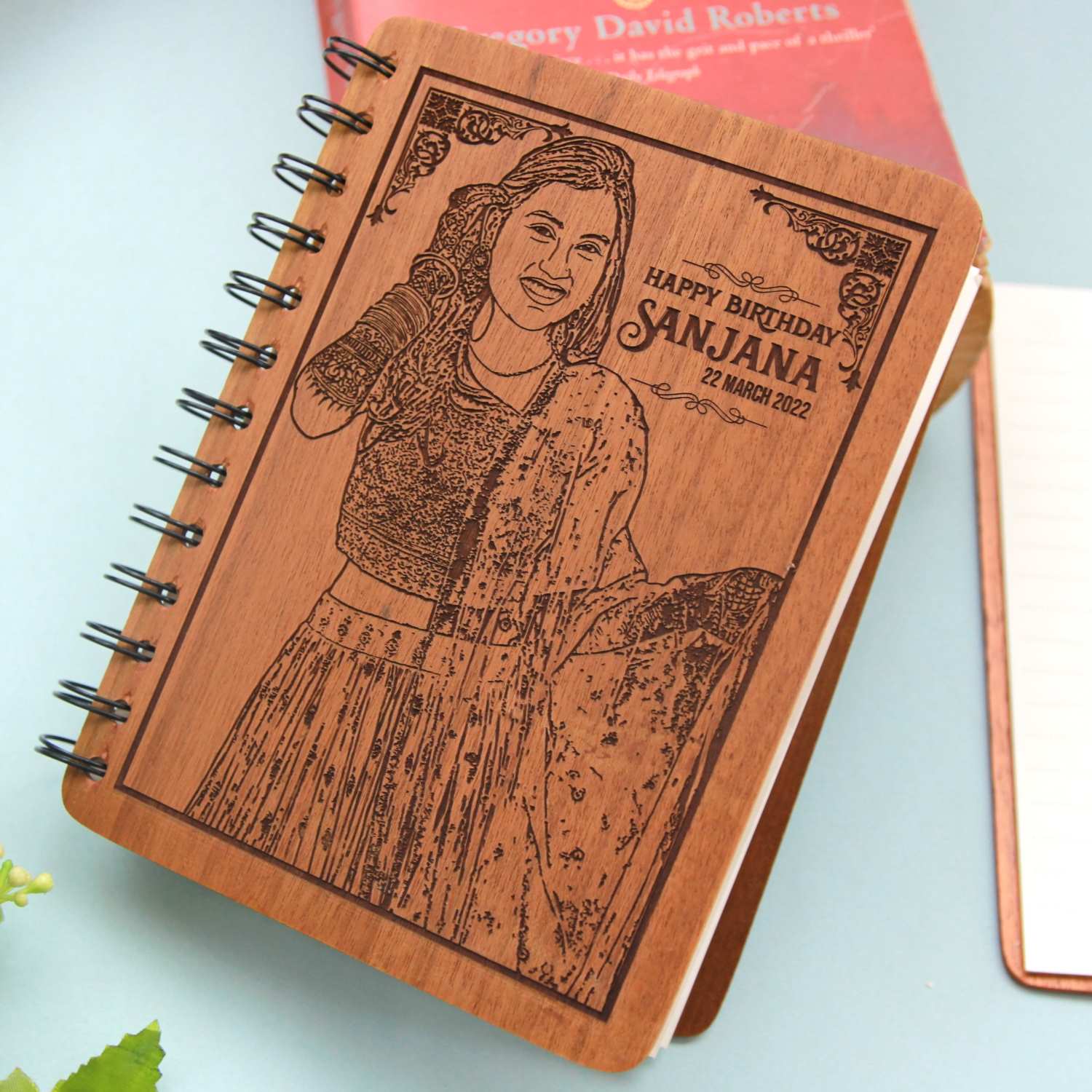 Personalized Wooden Birthday Diary | Engraved Gift for a Special Celebration - Image 2
