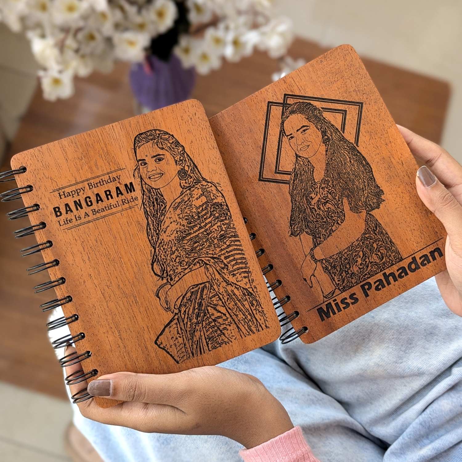 Personalized Wooden Birthday Diary | Engraved Gift for a Special Celebration - Image 3
